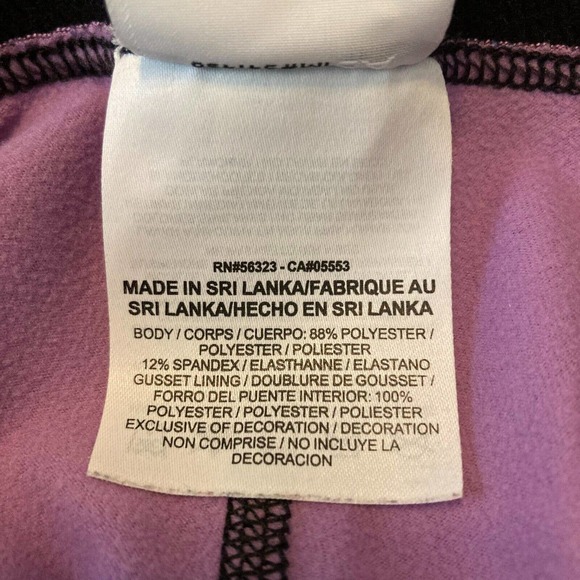 Nike Pro Leggings Womens M Purple Blue Static Pants Stretch DriFit Training Gym - Picture 6 of 11